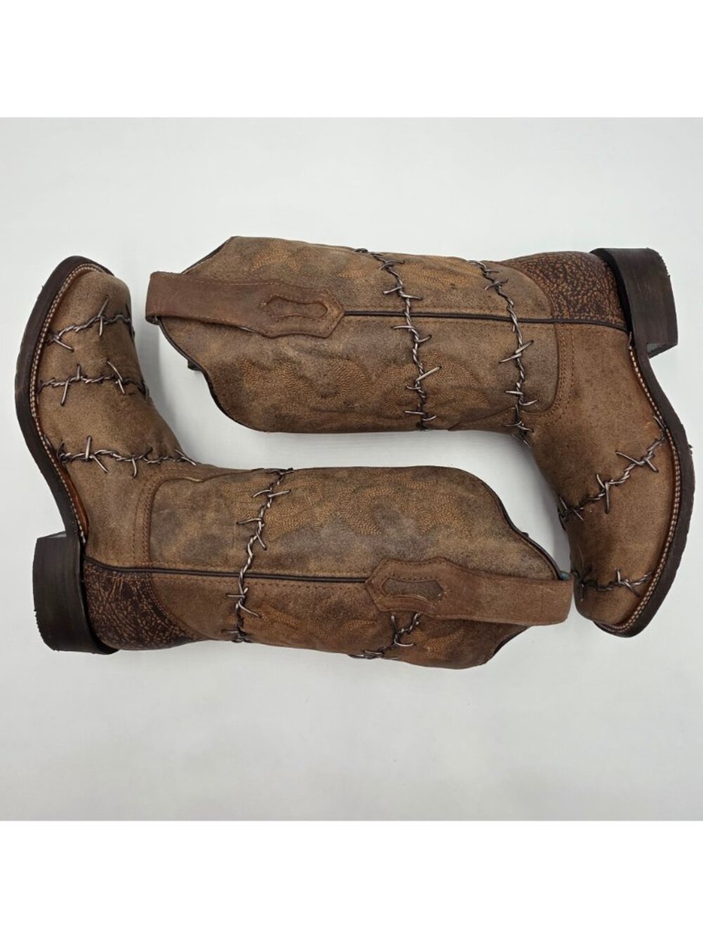 NEW Corral Barbed Wire Womens 8.5M A3815 Leather Cowboy Cowgirl Western Boots - Picture 5 of 16